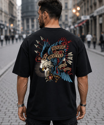Freedom Eagle Vintage Oversized T-Shirt