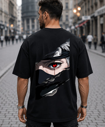 Crimson Ninja Eye Oversized T-Shirt