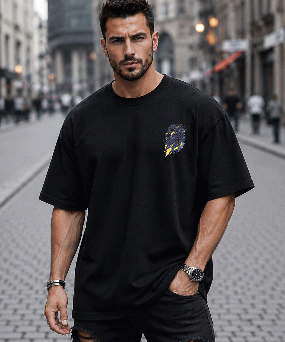 Royal Lion Graphic Oversized T-Shirt