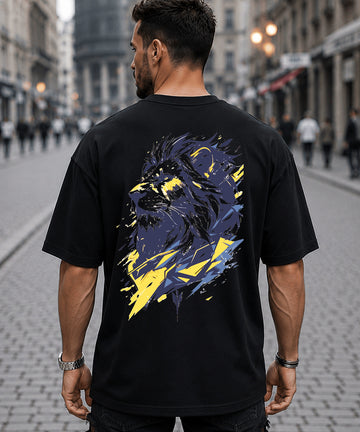 Royal Lion Graphic Oversized T-Shirt