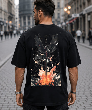 Dark Raven Sword Oversized T-Shirt