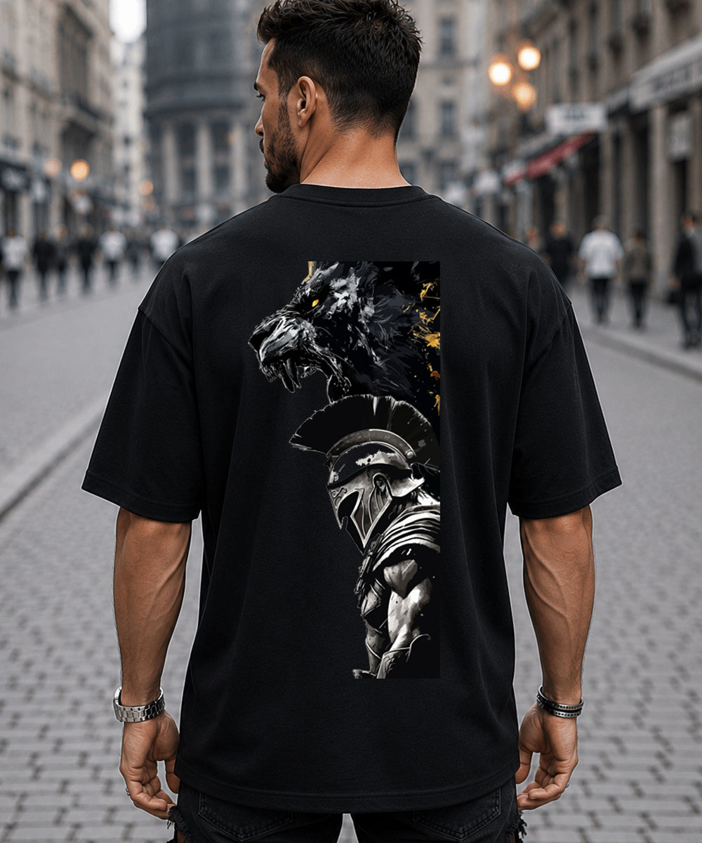 Shadow Wolf Spartan Oversized T-Shirt